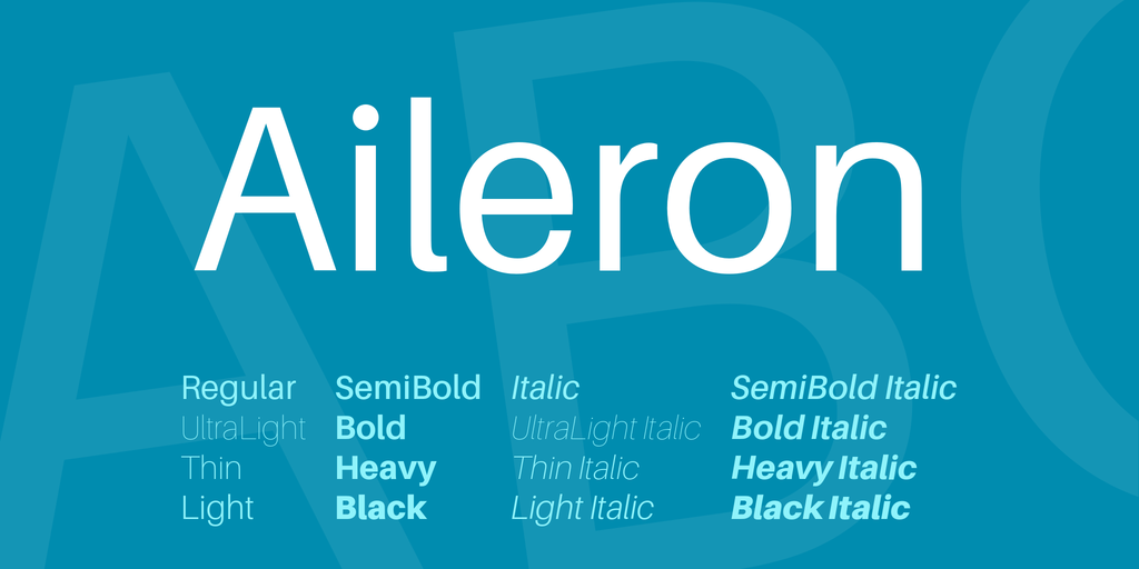 Aileron heavy free font